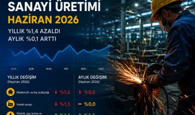 TÜİK Haziran 2026 Sanayi Üretim Endeksi Verilerini Kamuoyuna Açıkladı